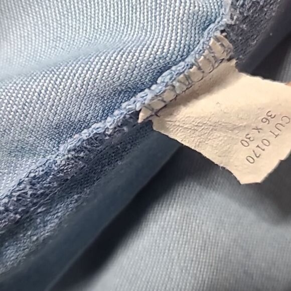 Vintage 70's Retro Lightwash Wide Leg High Rise Jeans Unisex 34" Waist - Picture 6 of 15